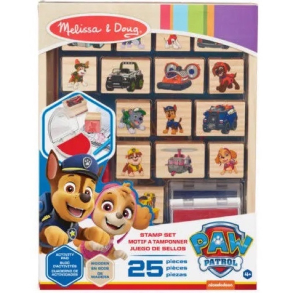 New Melissa & Doug Paw Patrol 25 piece Stamp Set